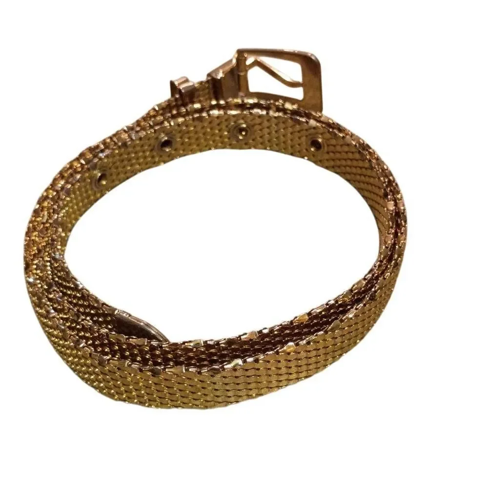 Vintage Gold Metallic Mesh Women's Belt 33